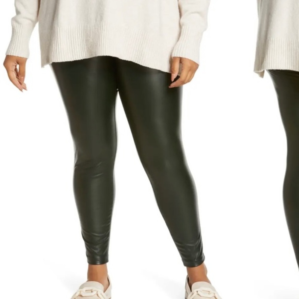 NWT Vince Camuto Stretch Faux Leather Skinny Pants Plus Size 2X Mid Rise